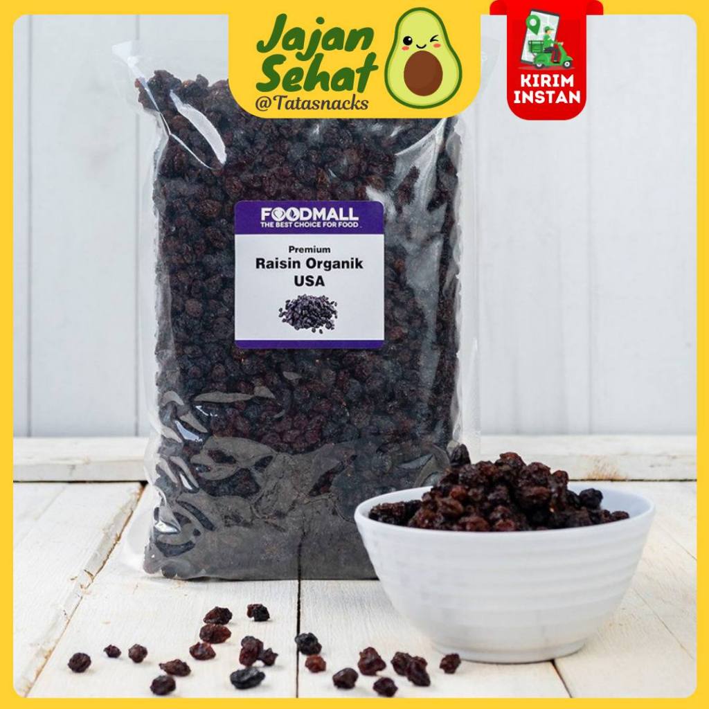 

Kismis / Black Raisin Organic USA PREMIUM 250gram / 1kg