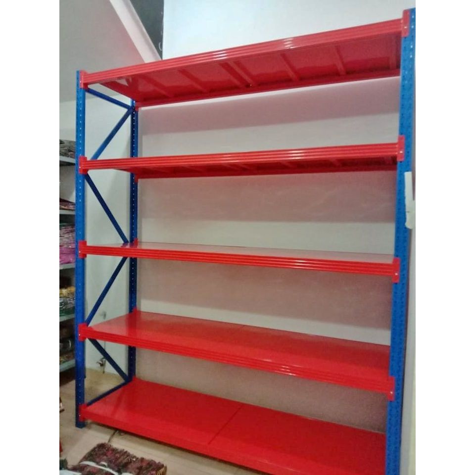 Rak Gudang Kapasitas Beban 250kg/susun, Rak Import Serbaguna, Rak Besi, Rak Susun