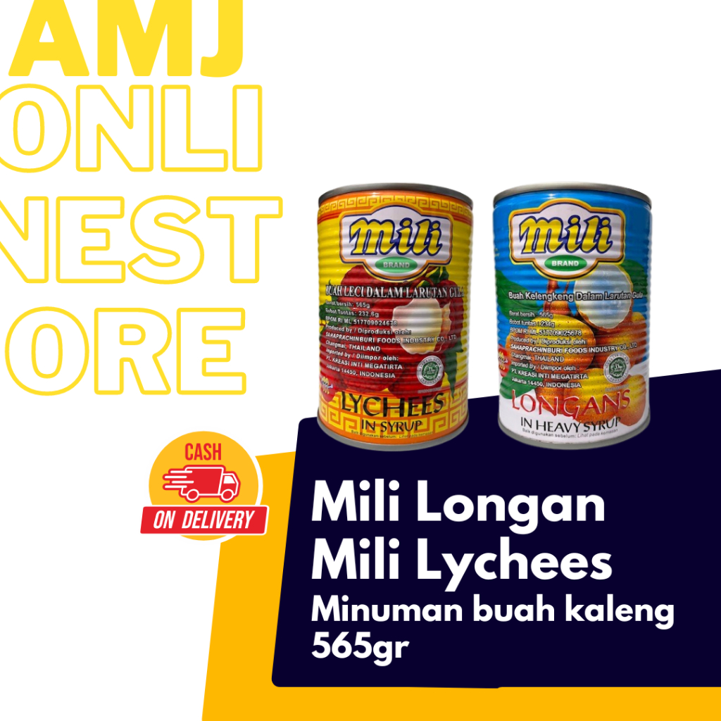 

Mili Brand Minuman buah kaleng Longan/Lychees