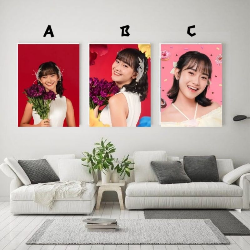 [BISA COD] Poster Kayu FREYA JKT48 siap pasang untuk pajangan dan Hiasan dinding