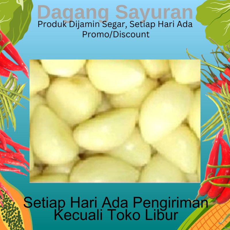 

BAWANG PUTIH KUPAS 100 GRAM DAN 250 GRAM/BUMBU DAPUR/SOLUSI SIMPEL DALAM MEMASAK