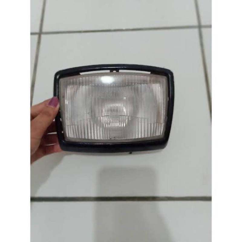 Lampu depan headlamp rc100 bravo black bravo original