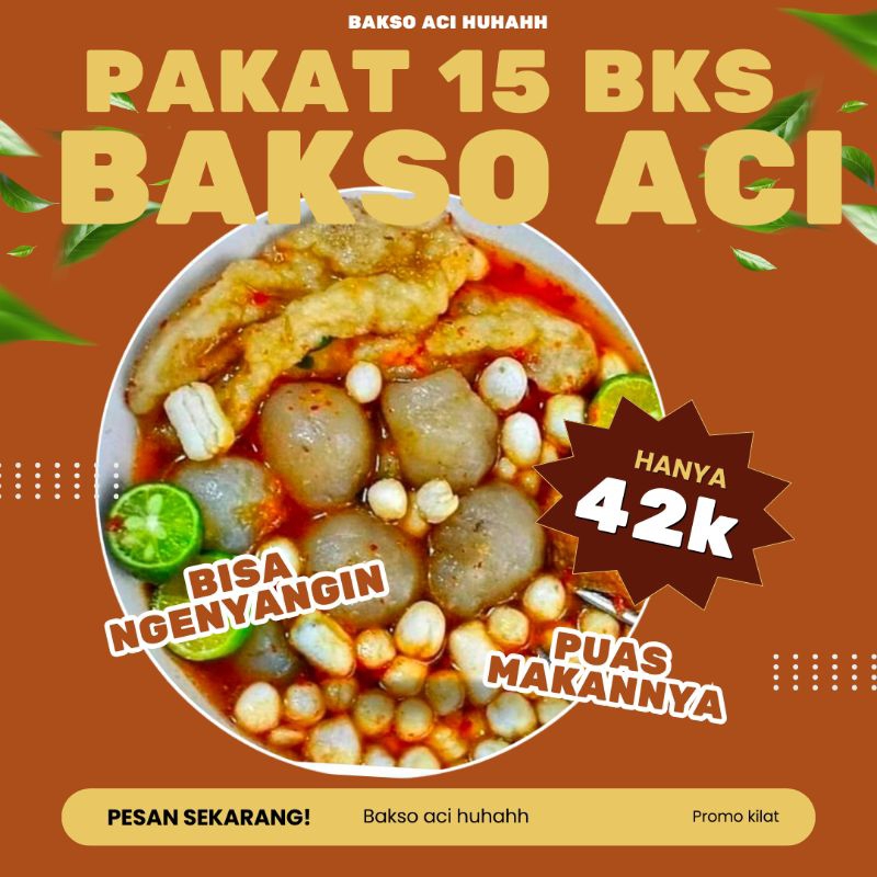

PAKET BAKSO ACI HUHAHH ISI 15 BKS/ Promo bakso aci 15 bks