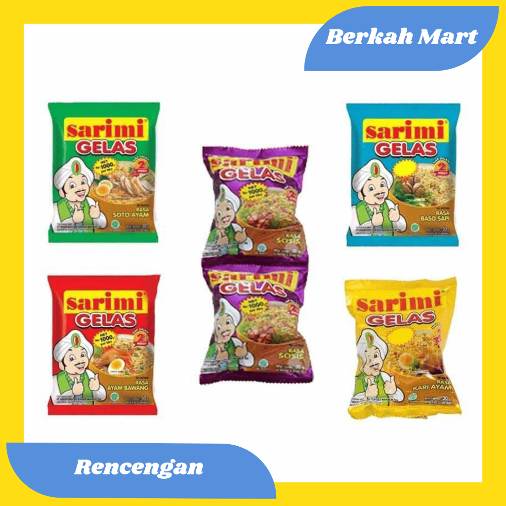 

SARIMI GELAS SERIBUAN (RENCENGAN ISI 10)