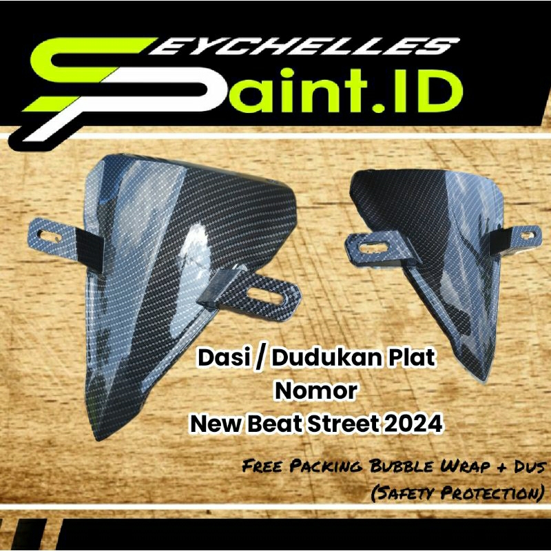 Cover Carbon Dasi Plat Nomor Beat Street 2024 Motif Kevlar