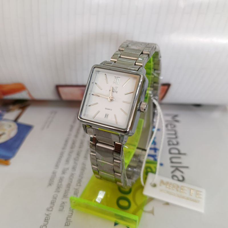 Jam Tangan Mirete Wanita Stainless Stell Rantwi Silver