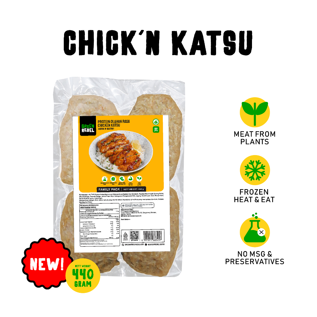 

Green Rebel Chicken Katsu Family Pack 440 gr | Vegan Chicken Katsu