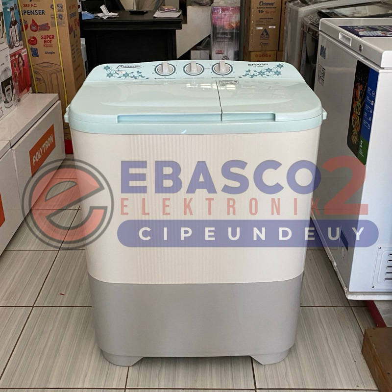 SHARP Mesin Cuci 2 Tabung Kapasitas 7 Kg ES-T 80 MW PK / EST 80 MW PK