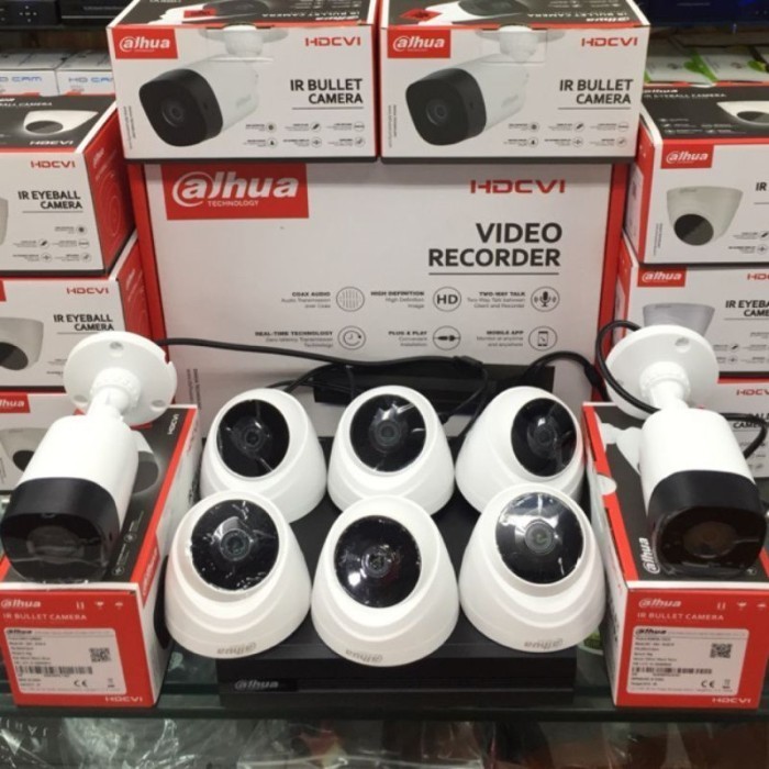 PAKET CCTV DAHUA 8 CHANNEL/ 8 KAMERA 2MP DVR 8CHANNEL 1080P KOMPLIT