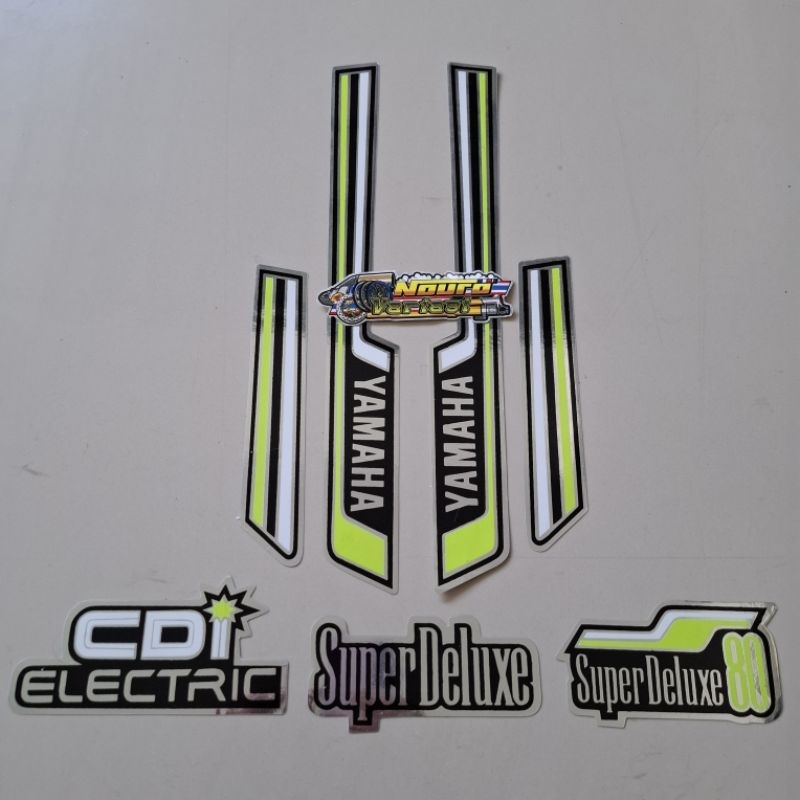 Striping Yamaha V80 Super Deluxe body hijau standar berkualitas murah