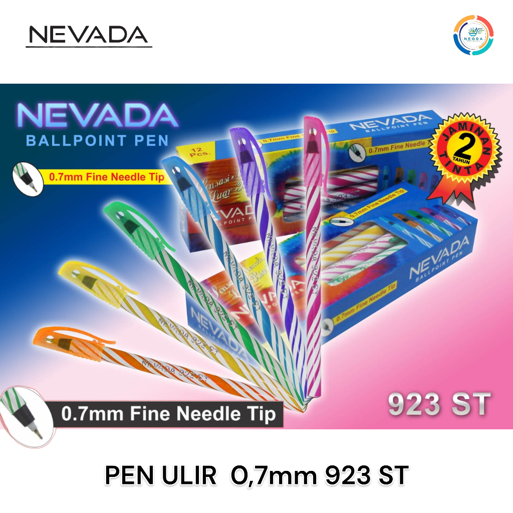 

Nevada Pulpen Ulir Lilin 923 ST Hitam | @1Ktk=12 Pen