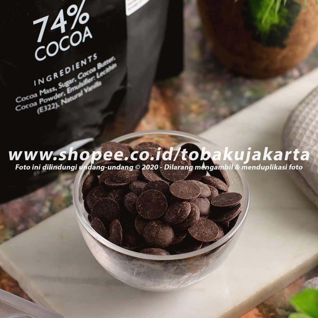 

Patissier DARK Chocolate Couverture 74% 500gr Coklat Coin Baking Pahit