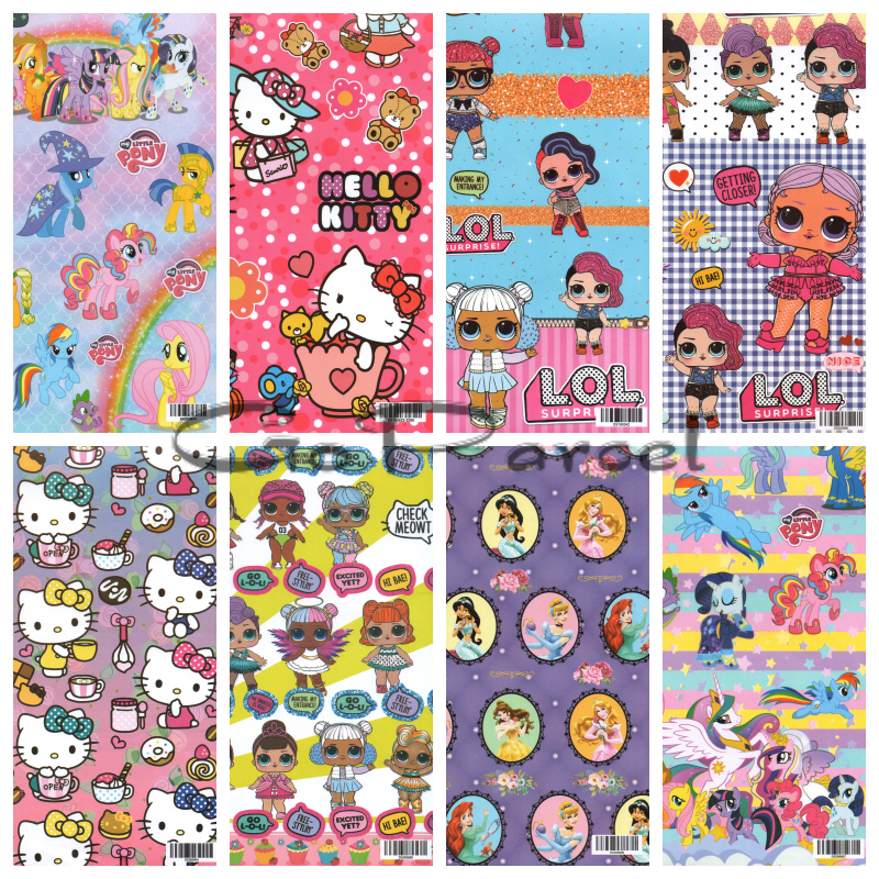 

( 5 Lembar ) KERTAS KADO VL DS GIRLS - GIFT WRAP PAPER DOFF UNICORN LOL BARBIE FROZEN ELSA ANNA