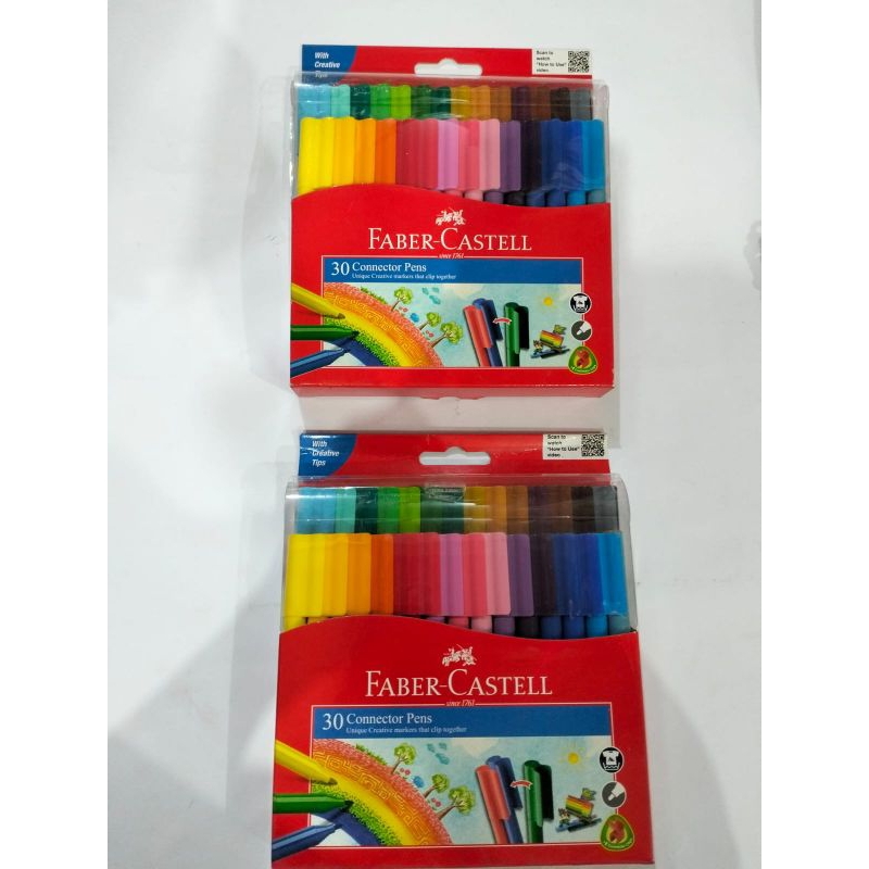 

CONNECTOR PEN 30 MERK FABER CASTEL ,KLIR AIR 30 WARNA , SPIDOL WARNA WARNI