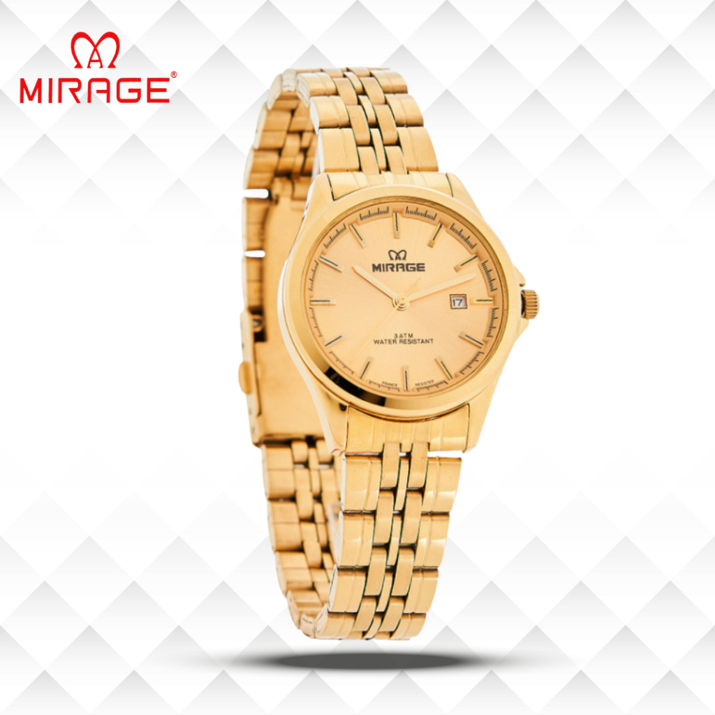 Mirage Jam Tangan Wanita Analog 8709 L Gold Original Stainless