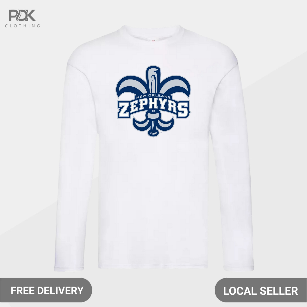 Kaos Pria Baju Lengan Panjang Basketball New Orleans Zephyrs