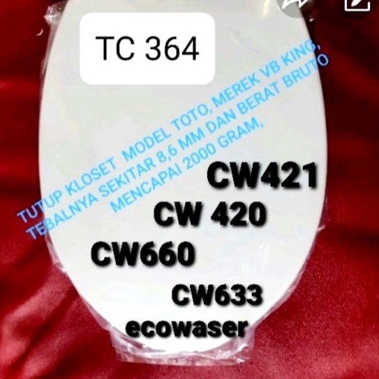 Terlaris Tutup Kloset model TOTO TC364