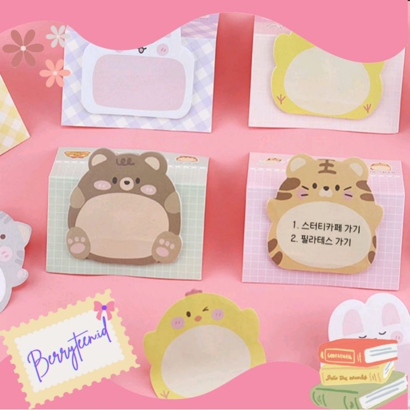 

[Berryteen] Memo Sticky Notes Animal Paradise Karakter Murah Lucu Stationery