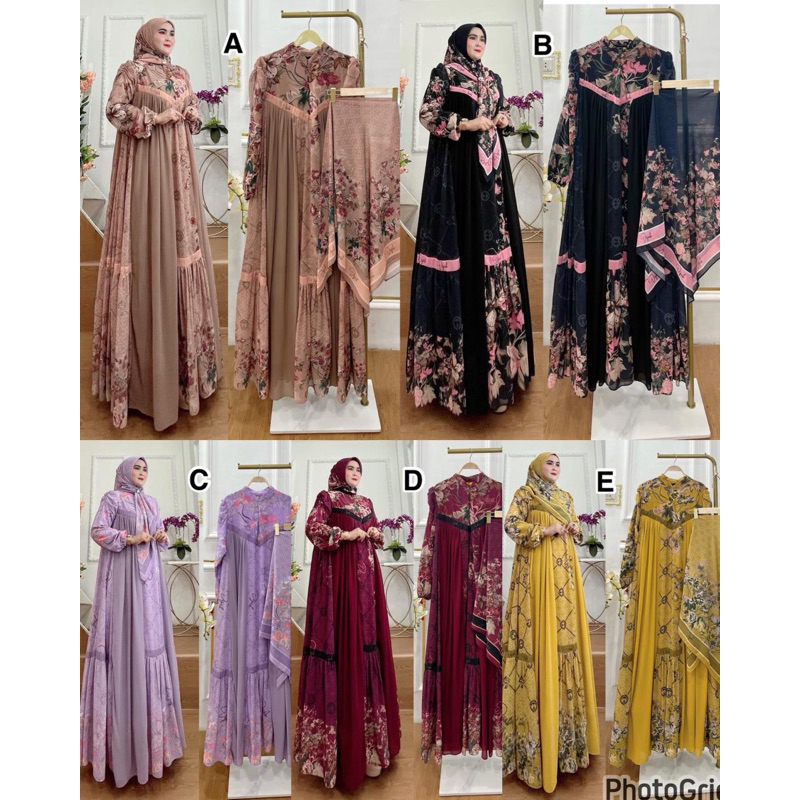 Akhostore gamis printing series 9 by Dijah gamis premium dijah