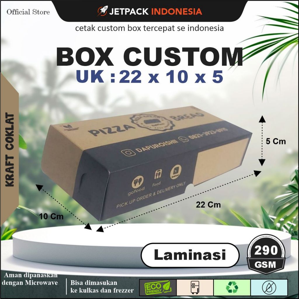 JETPACK.ID - Custom Box / Box Brownies / Box Size : 22 x 10 x 5 - DAPUR OISHII