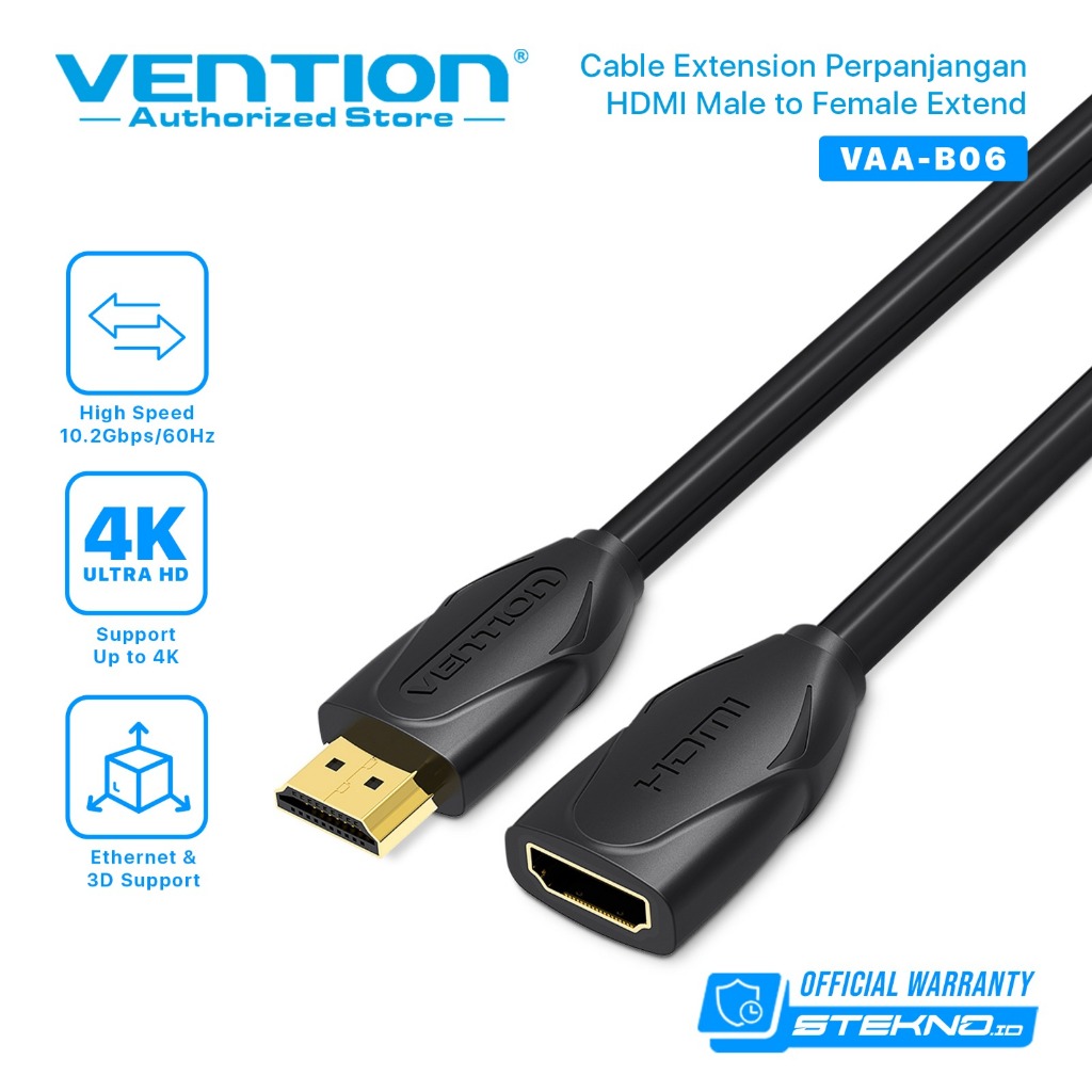 Vention Kabel Extension Perpanjangan HDMI Male To Female 1080p VAA AHC
