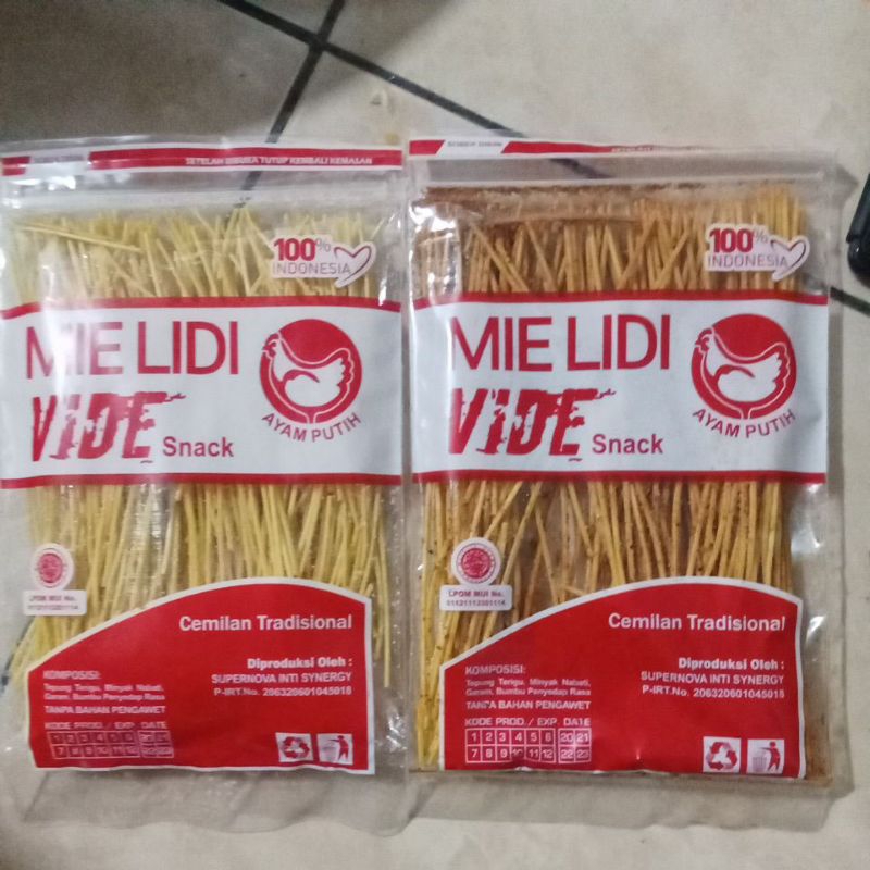 

Mie lidi Rasa pedas dan asin gurih