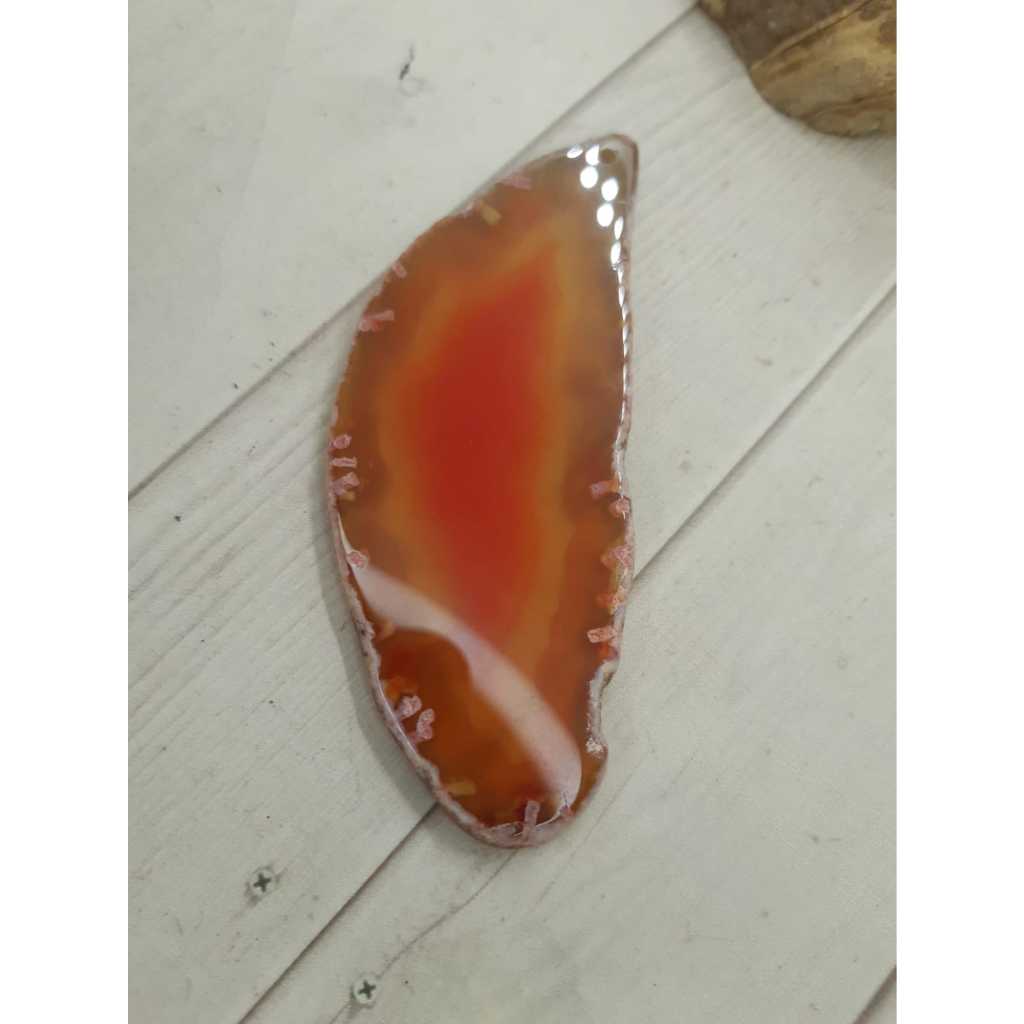 Dark Yellow Pink Agate Slice