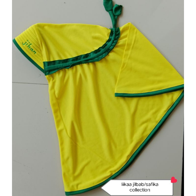 Jilbab sekolah SD#MI#TK#PAUD#NAMA BORDIR (SNTB)