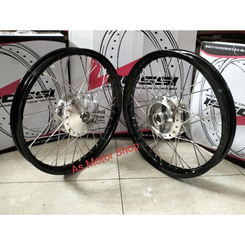 VELG SET ROSSI UKURAN 140 140 RING 17 TROMOL SET GRAND LAGENDA SUPRA FIT LAMA SUPRA X 100 DEPAN BELA