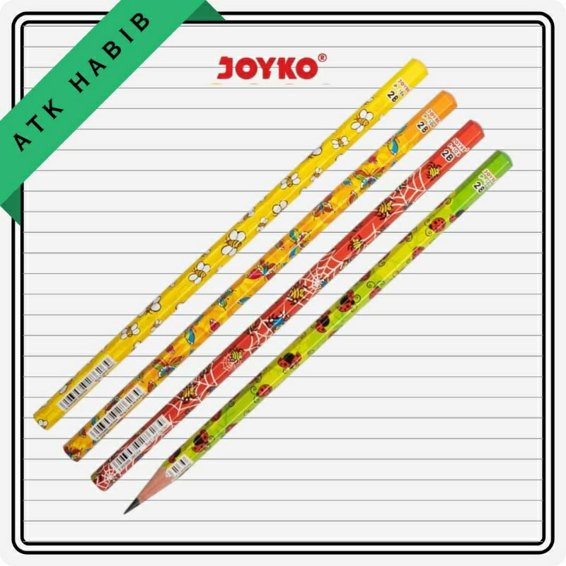 

Pensil 2b Joyko P-106 Bug Land ( 1pcs ) Pensil Bercorak Serangga Lucu