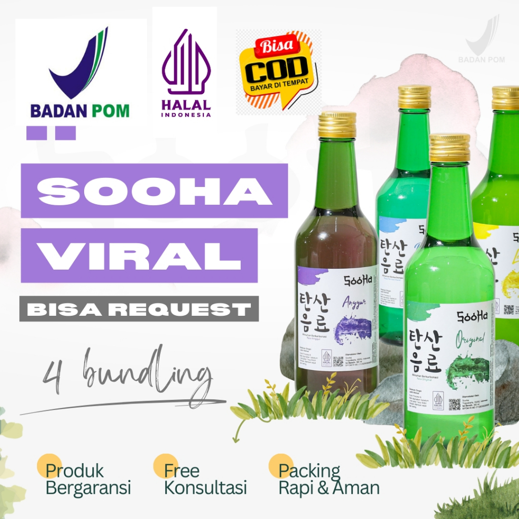 

Sooha Minuman Viral Korea Paket Usaha isi 4