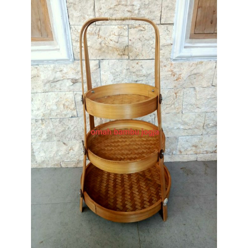 RAK BUMBU BAMBU / RAK DAPUR / RAK BAWANG