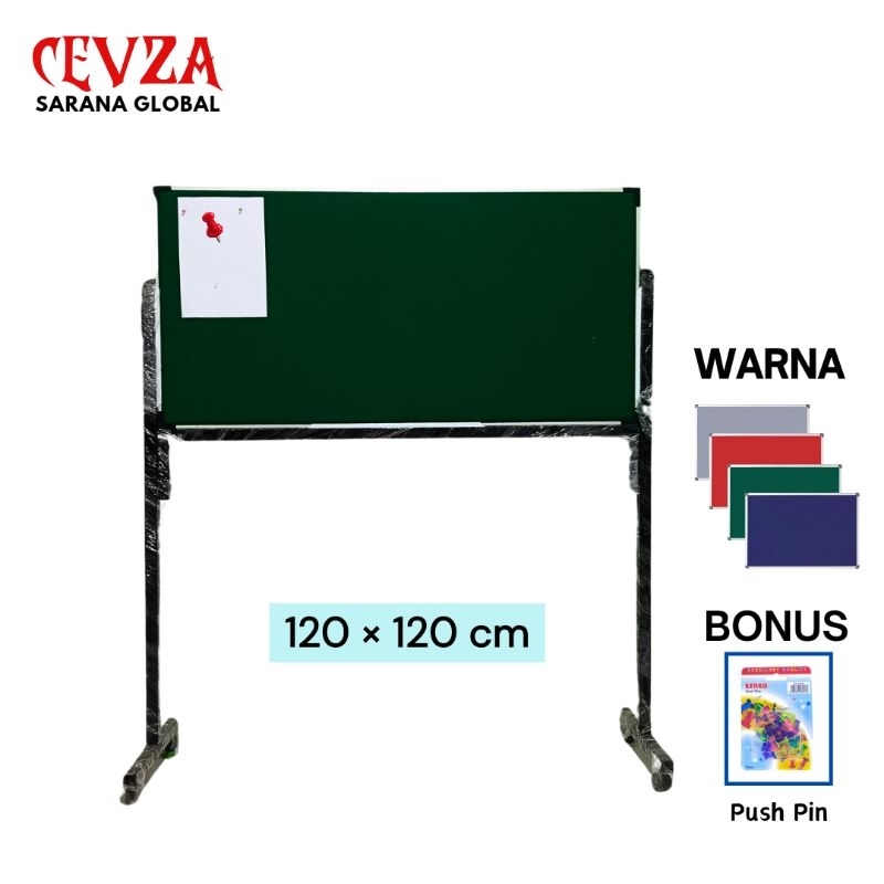 

Papan pengumuman / Softboard / Mading Karpet Standing 120 × 120 cm