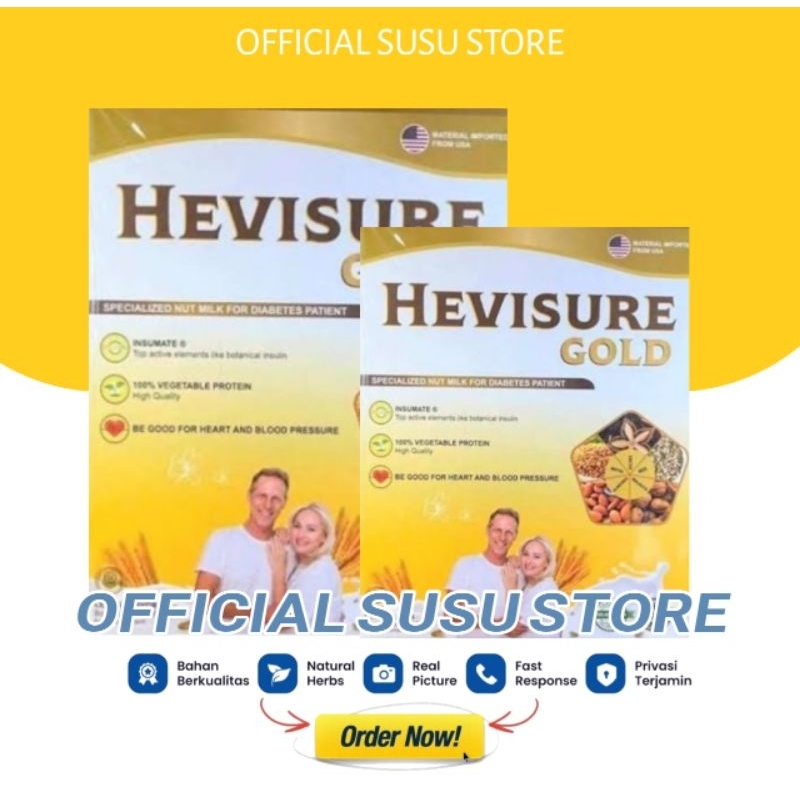 

Hevisure Gold Milk Box isi 360gr (12 pcs 1 sachet / 30gr ) Susu Obat Diabetes Kecing Manis Dan Kadar Gula Rendah