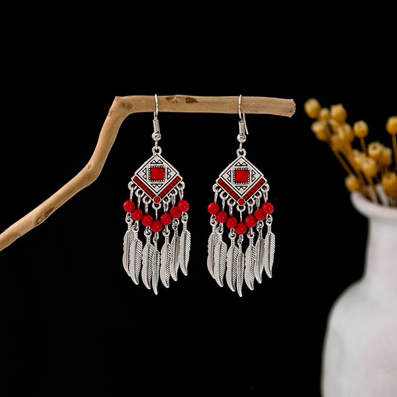 Anting Tassel Vintage Etnik Bohemia Rumbai India Panjang Bohemian Boho Korea Bali India Hijab