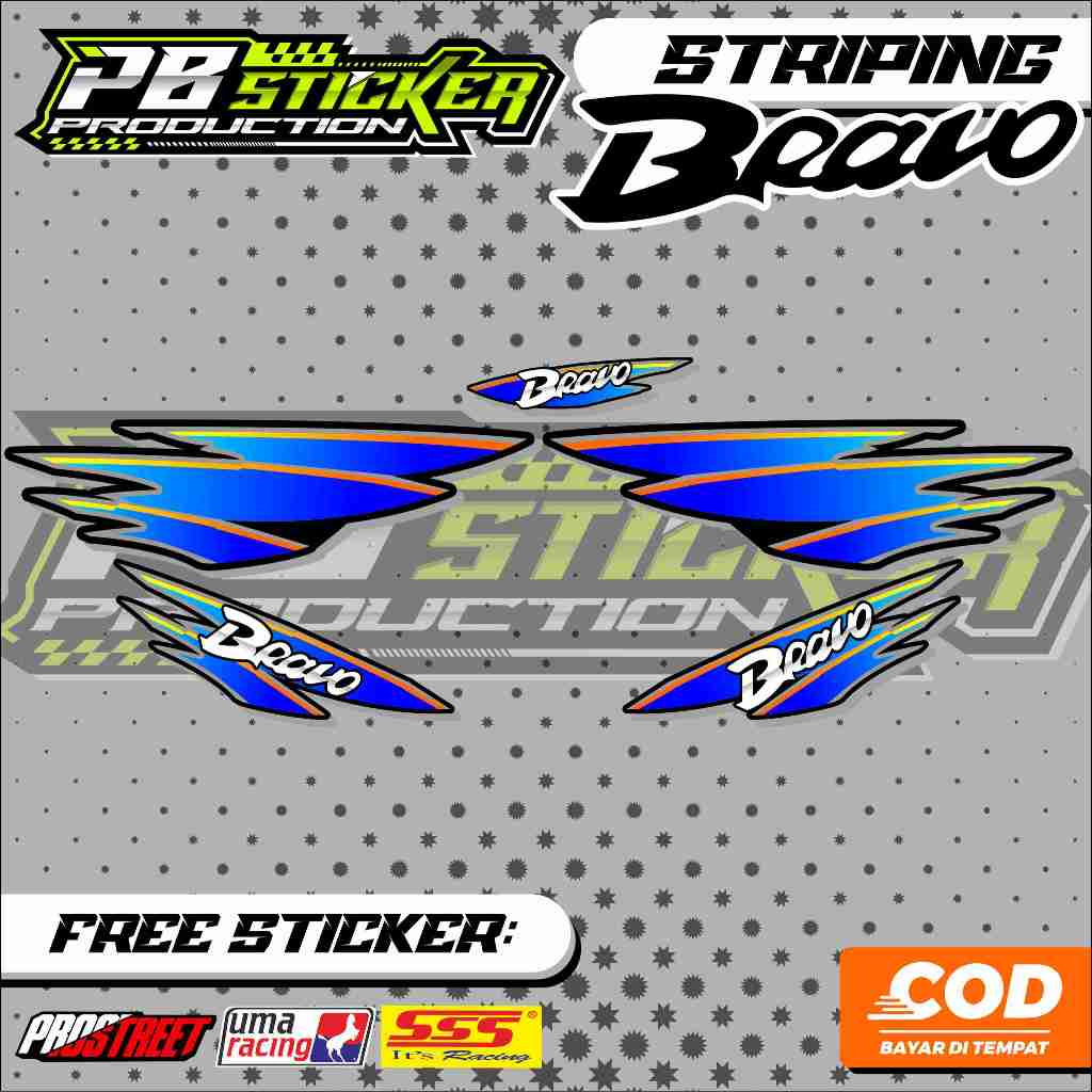STICKER LIST SUZUKI RC 100 BRAVO / STRIPING VARIASI RC 100 BRAVO SIMPLE