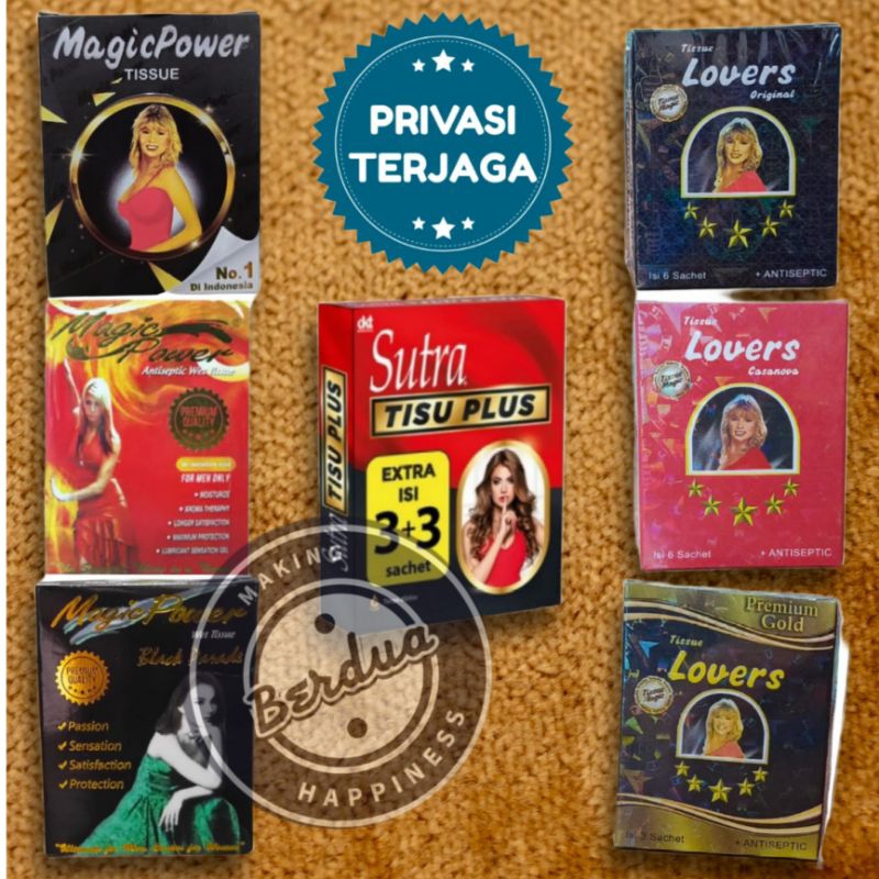 ANEKA TISU MEGIC ASLI TISSUE MAGIC POWER LOVER SUTRA PLUS SUPERMAGIC MAN ORIGINAL
