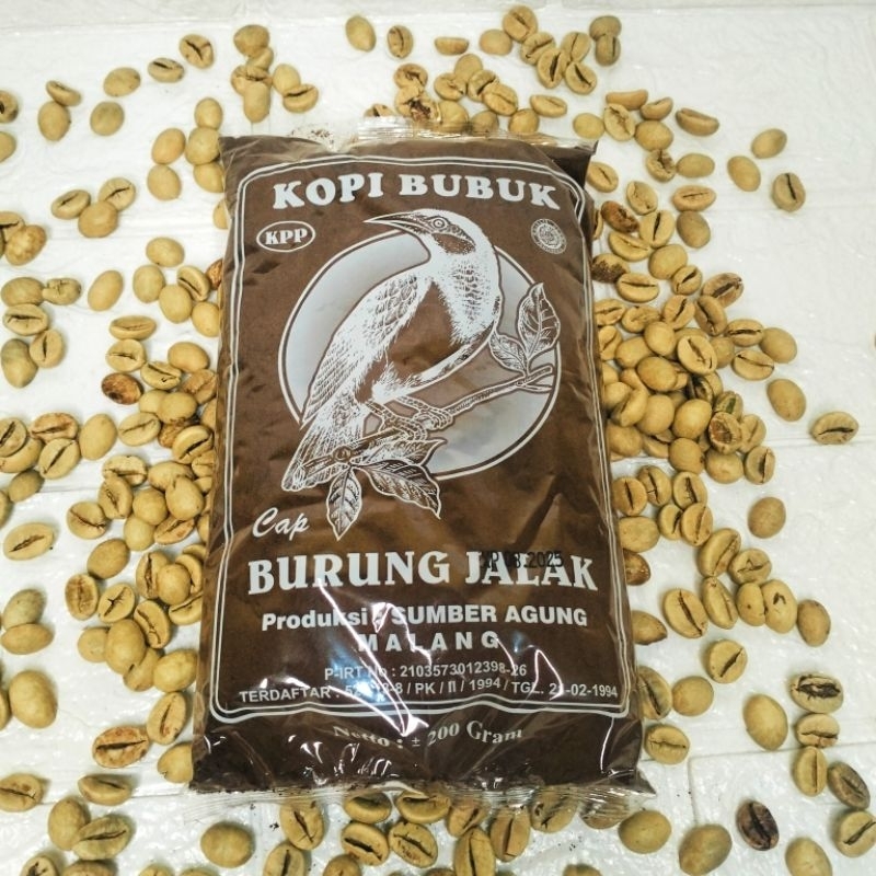 

kemasan 200 gram kopi bubuk cap jalak