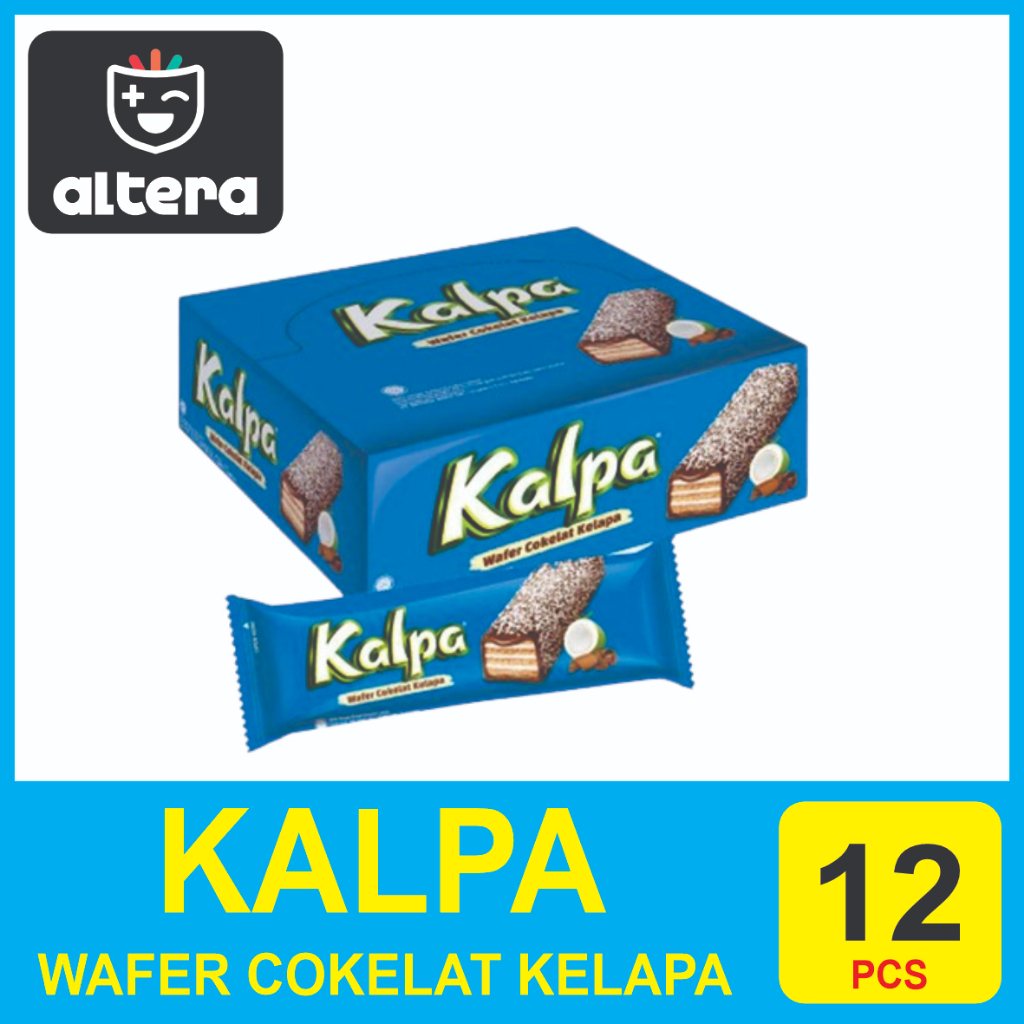 

Kalpa Wafer Cokelat Tabur Kelapa 2000 - Isi 12 Pcs - Jajanan