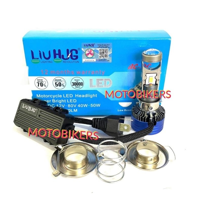 Lampu Depan LED H6 H4  HSI M8 Mini Projector Motor Mobil  SuperBright 50Watt Liu HJG