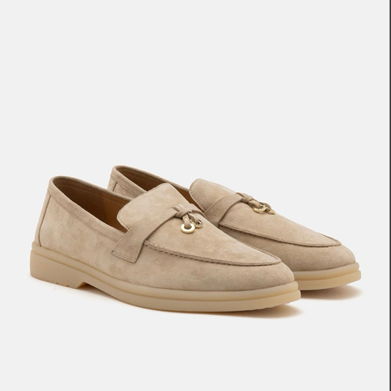 PAZZION Phoenix Knot Detail Suede Loafers