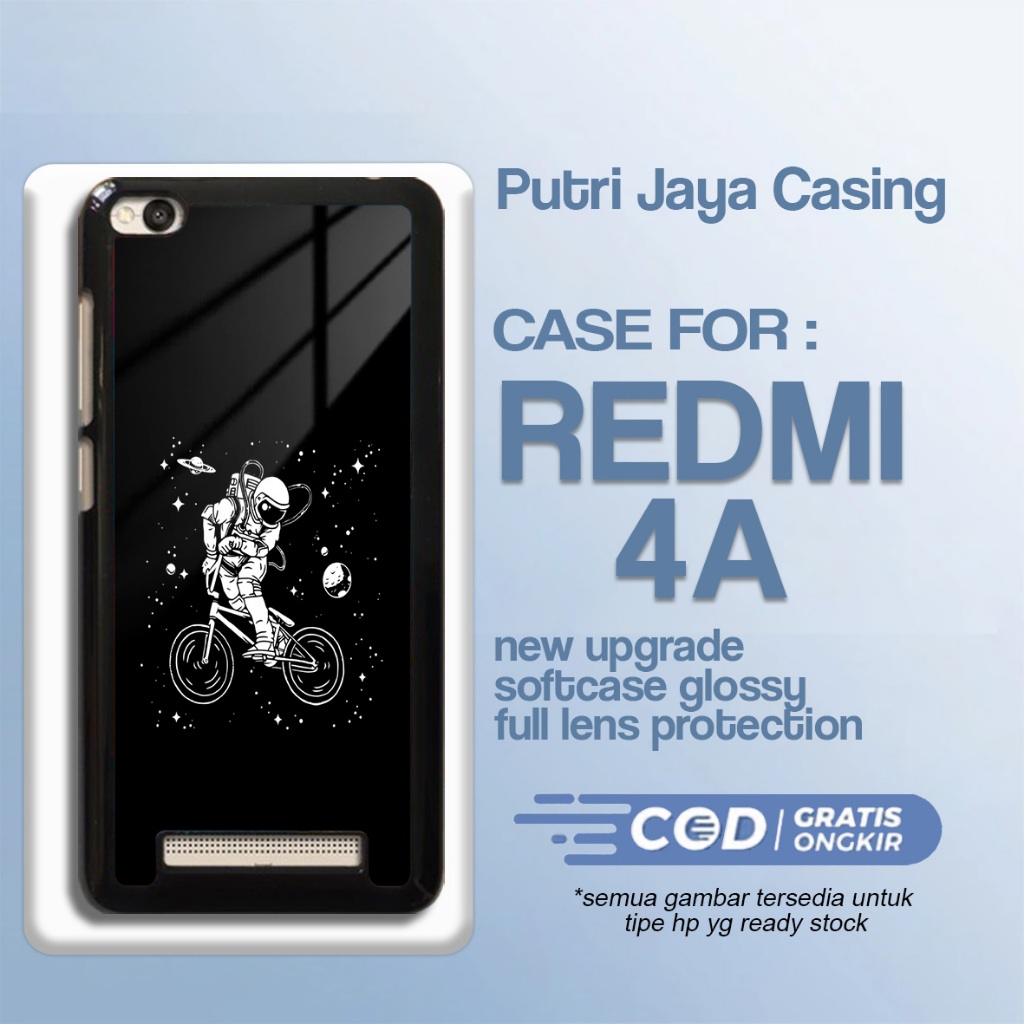 Case Xiaomi Redmi 4A Terbaru Astronot Baru Hardcase Softcase Glosy Casing Redmi 4A termurah Terlaris