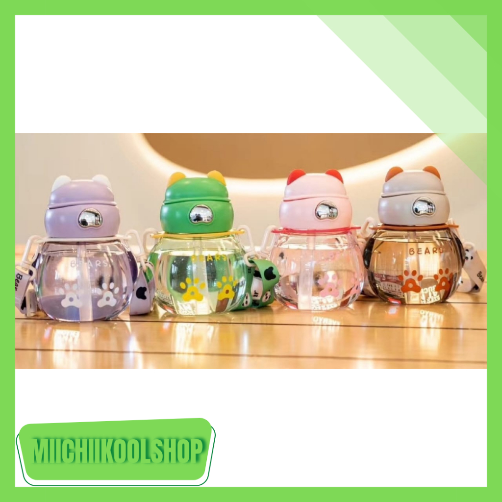 Botol Minum Anak Anti Tumpah Tali Panjang Model Mini Lucu Dan Unik 450ml