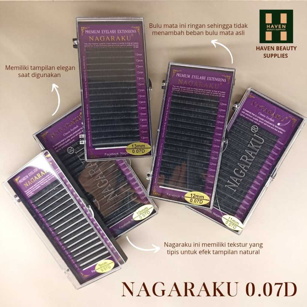 Nagaraku Mink Ungu Eyelash Extension/Bulu mata Eyelash extension/Bulu mata palsu/Bulu mata hitam hal