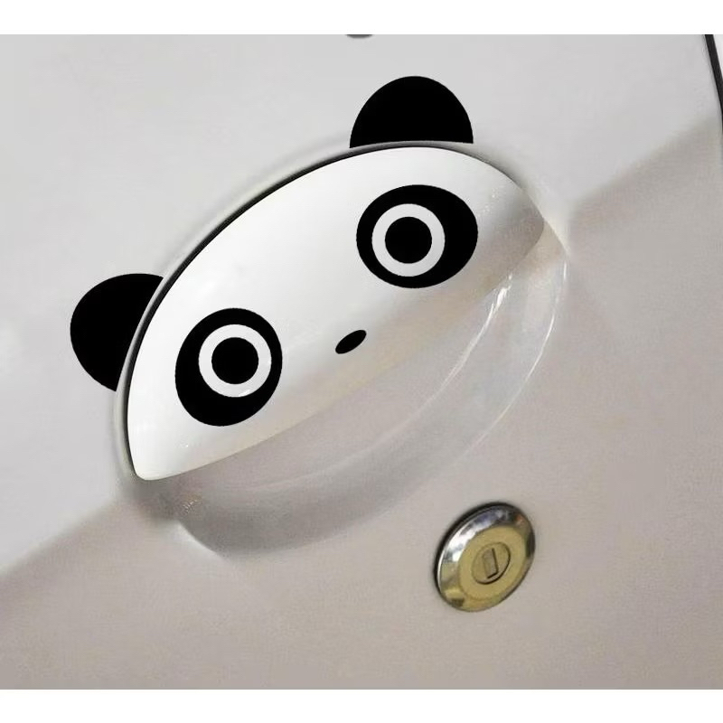 Sticker cutting mobil panda lucu buat pegangan mobil Stiker cuting variasi sepeda motor mobil helm k