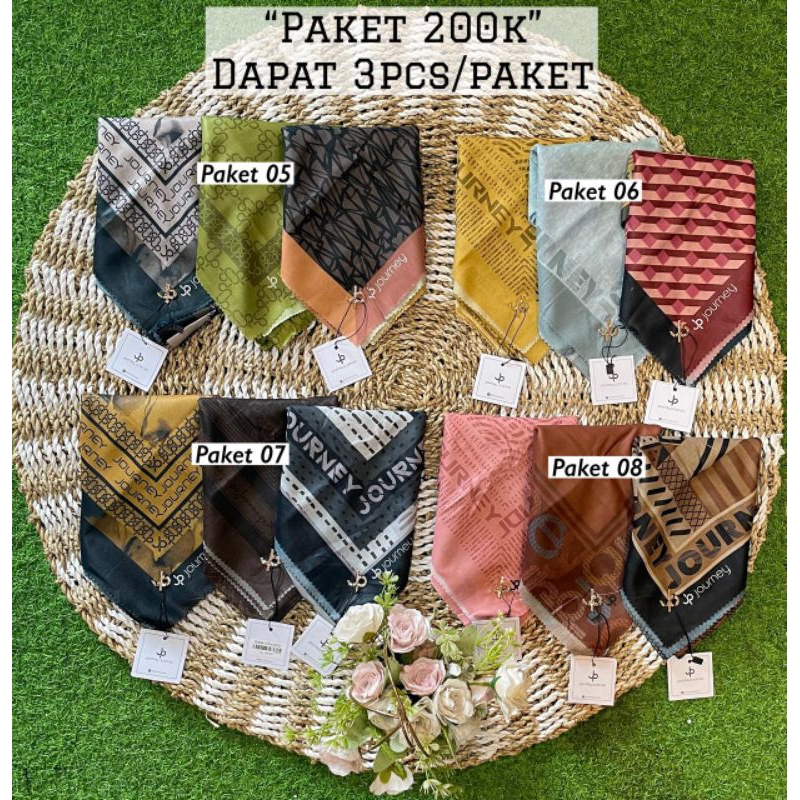 PROMO Paket hemat isi 3 hijab by Journey ORI