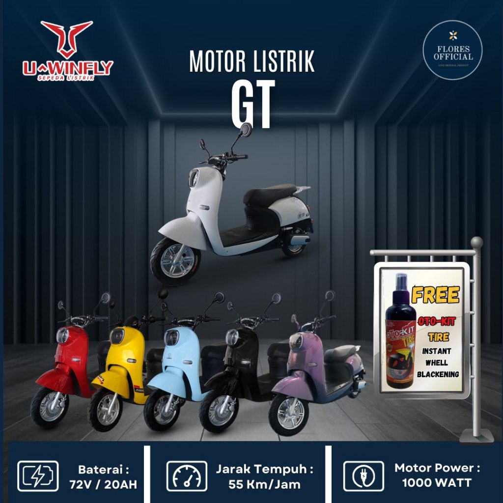 Sepeda Motor listrik Golden Turtle 2 GT  Garansi Resmi By Uwinfly