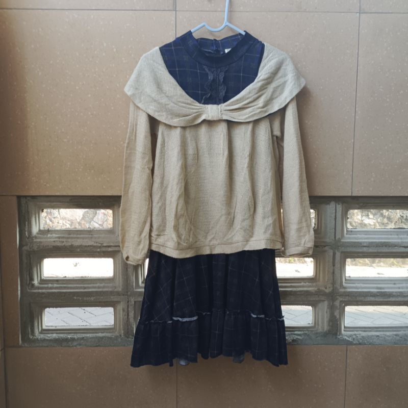 dress axes femme kawaii rajut mix katun