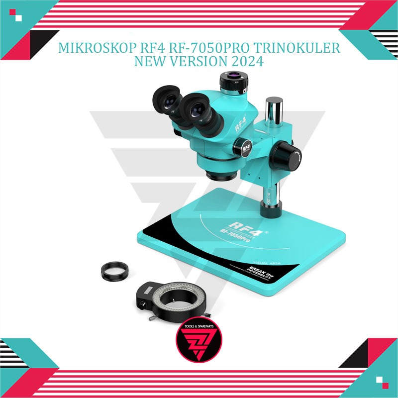 Mikroskop RF4 RF-7050PRO Trinokuler Plus Lampu LED / Mikroskop Trinokuler RF4 RF7050 PRO Original NE