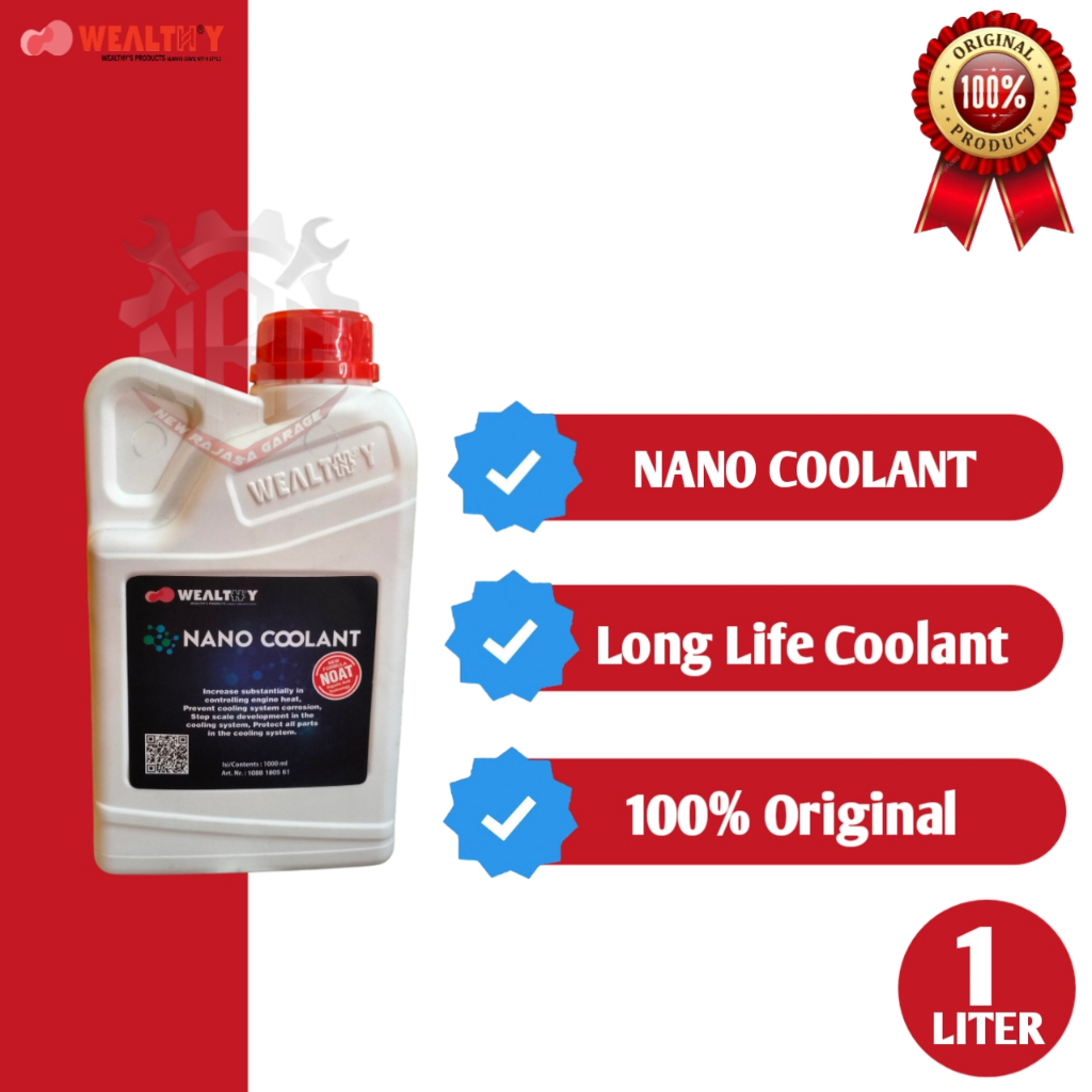 AIR RADIATOR NANO COOLANT WEALTHY 1L (MERAH)